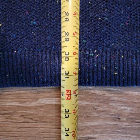 Lands' End Women's Blue Quarter Zip Mock Neck Sweater Sz M - Picture 6 of 9